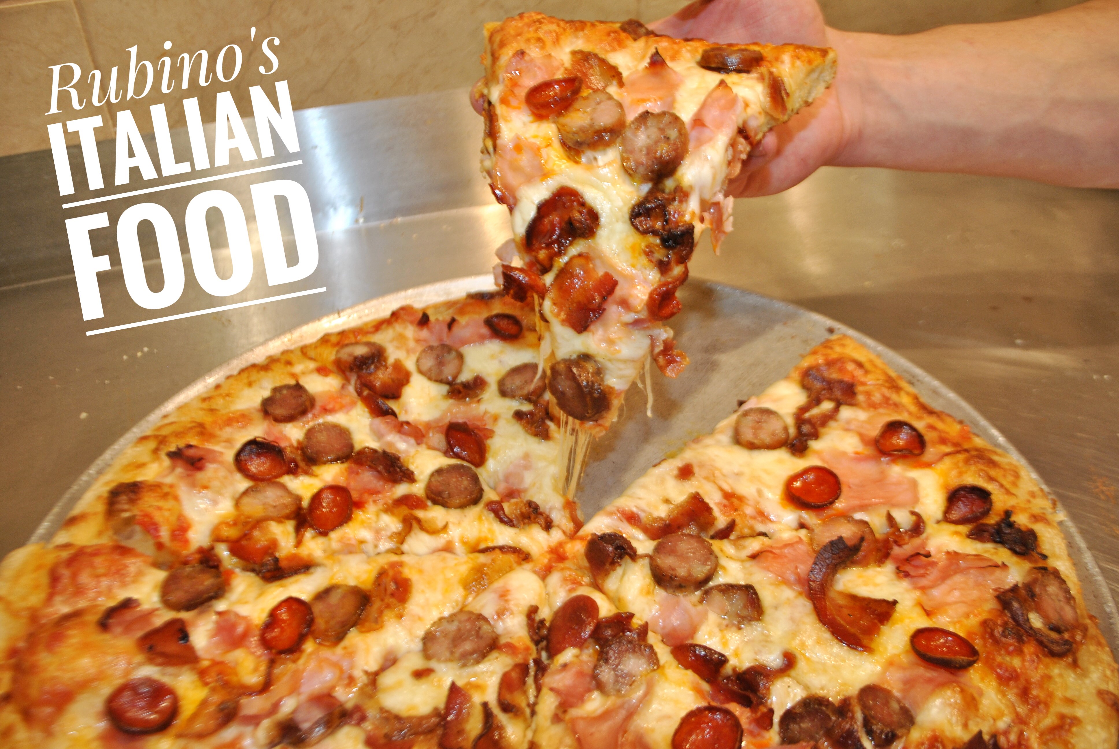 Meat Lovers Pizza Whole Italian Food Italian Market Rubino’s